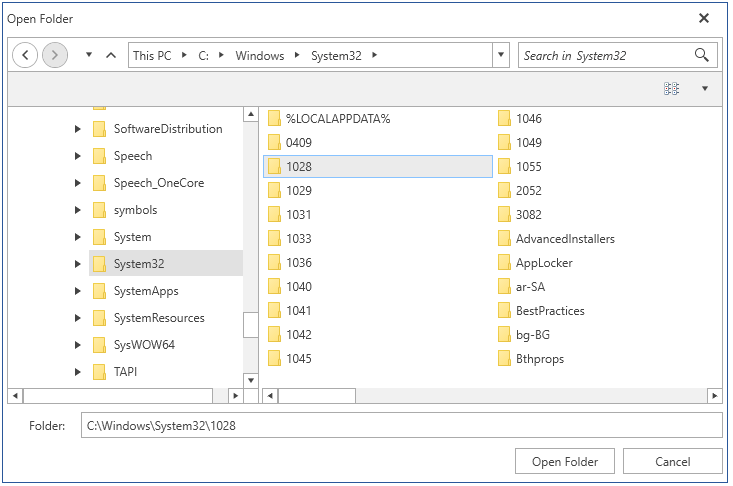 WPF RadFileDialogs RadOpenFolderDialog in single selection mode