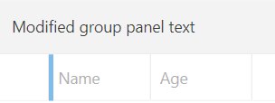 RadGridView with modified group panel text