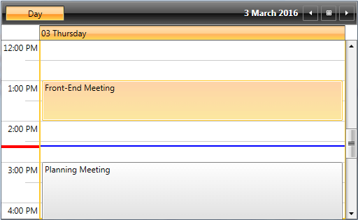 WPF RadScheduleView CurrentTimeIndicator with AllowCustomSize set