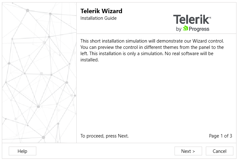 Telerik WPF Wizard-windows8