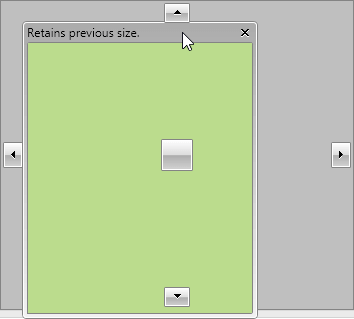 WPF RadDocking The last docked size is preserved when the Pane becomes floating: