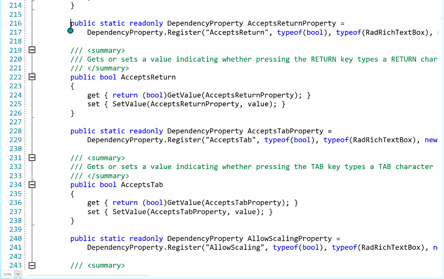 RadSyntaxEditor Touch Support