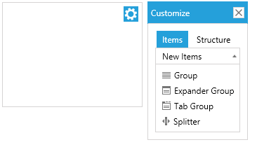 WPF RadLayoutControl Toolbox view