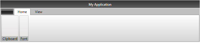 WPF RadRibbonView A RadRibbonTab with a couple RadRibbonGroups defined in its Items collection