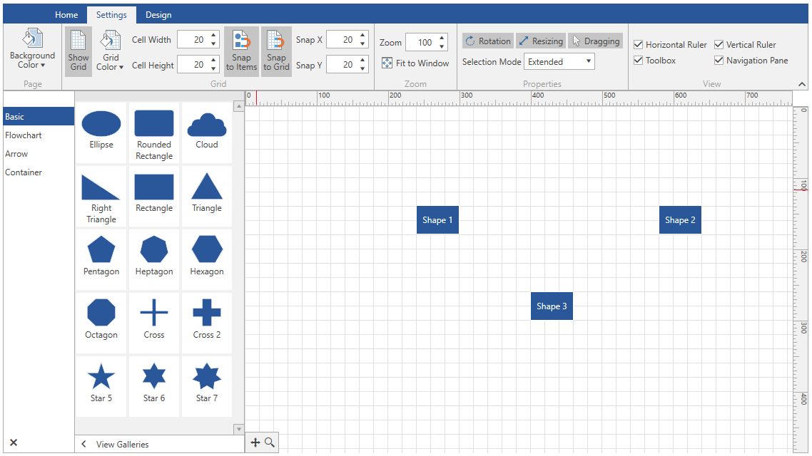 Diagram Ribbon Overview