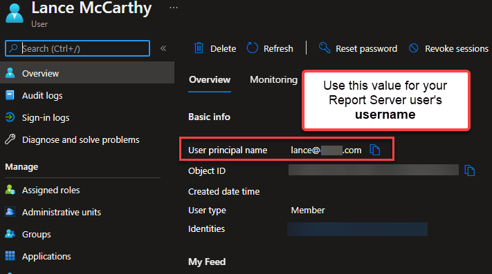 Azure AD - Principal User Name in AAD