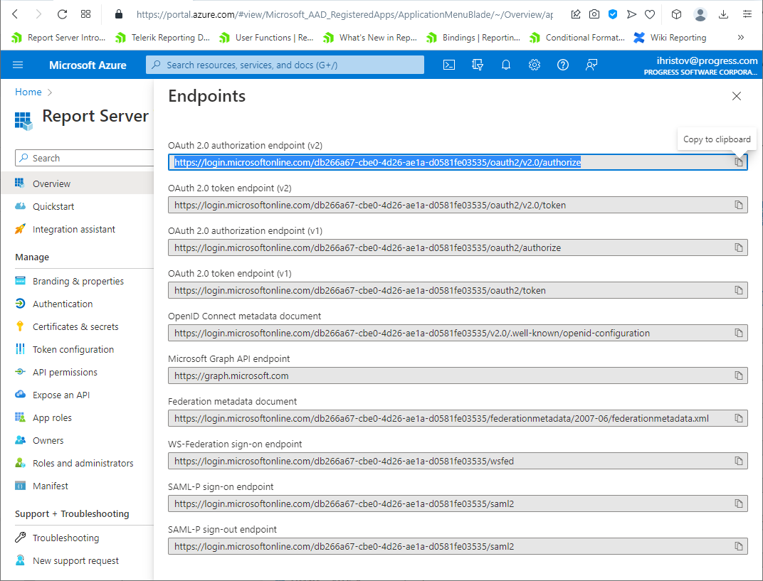 AzureAD - application setup