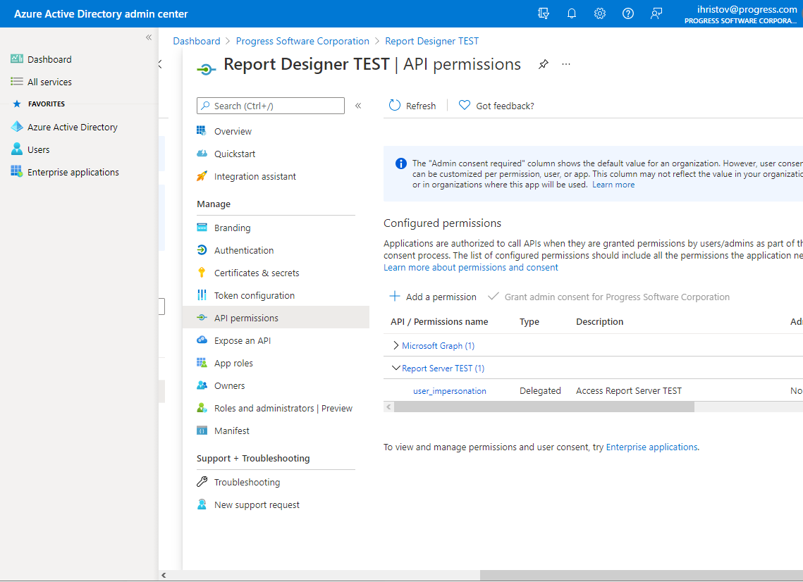 AzureAD - application setup