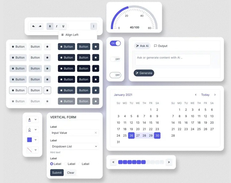 New Meridian Theme - Blazor, Core, MVC, React, Angular, jQuery, Vue