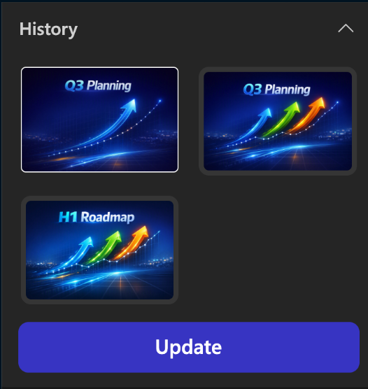 Screenshot 2026-07-23 at 10.28.19 AM Image generation history in Microsoft 365 Copilot