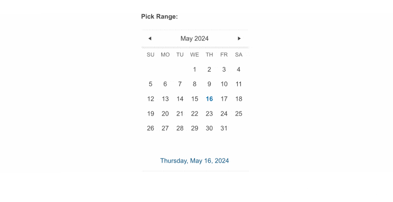 Telerik UI for ASP.NET Core Calendar-Reverse-selection
