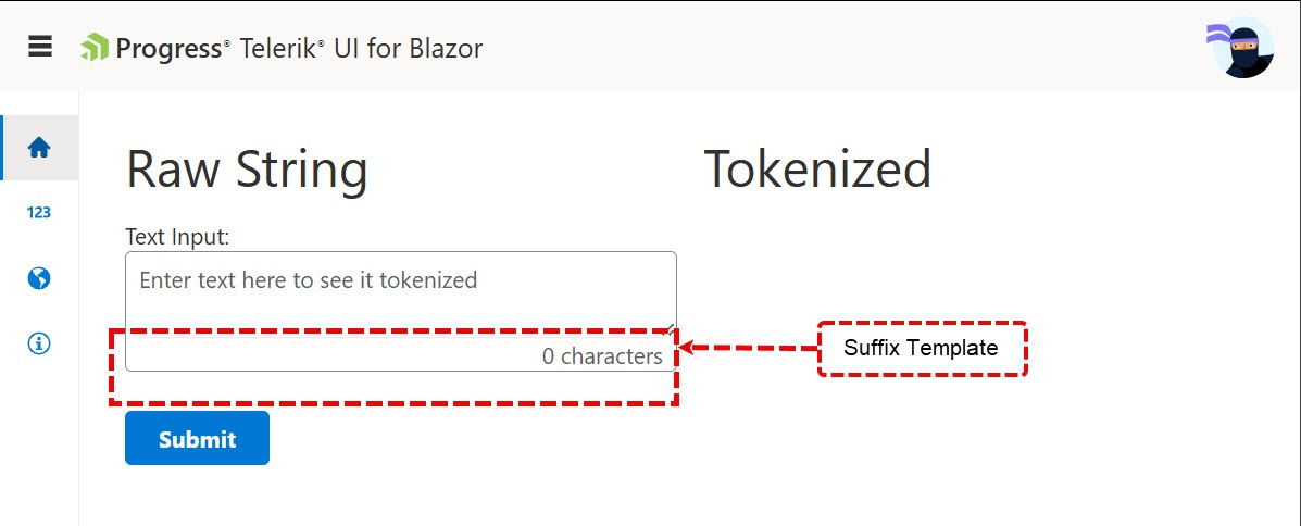 suffix template on tokenizer-input