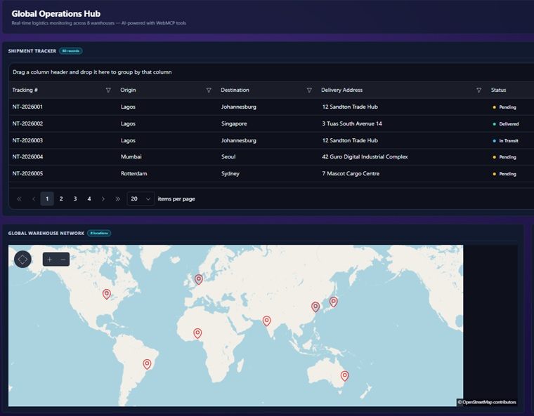 WebMCP Blazor - Global Operations Hub