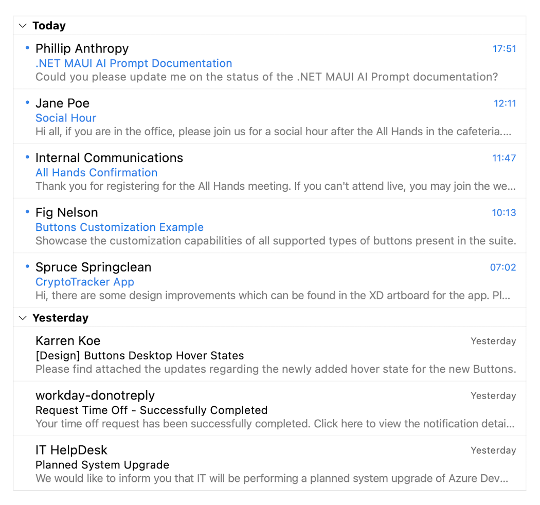 Collection View—grouped and sorted