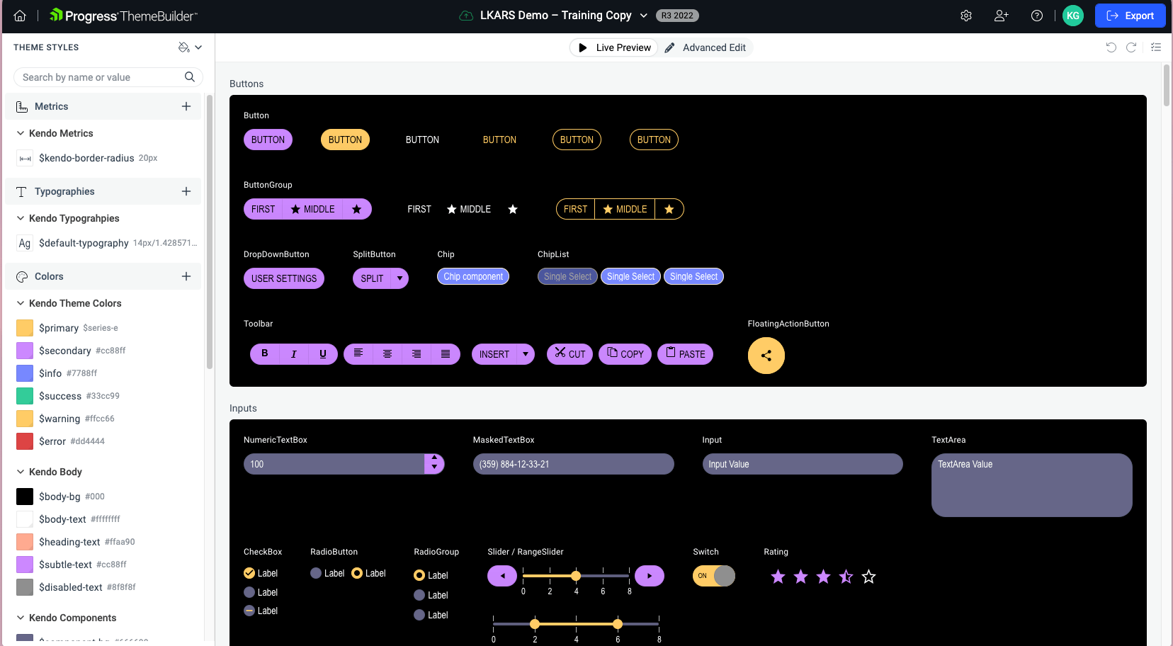 ThemeBuilder screenshot