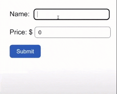 An animation showing the enhanced form handling