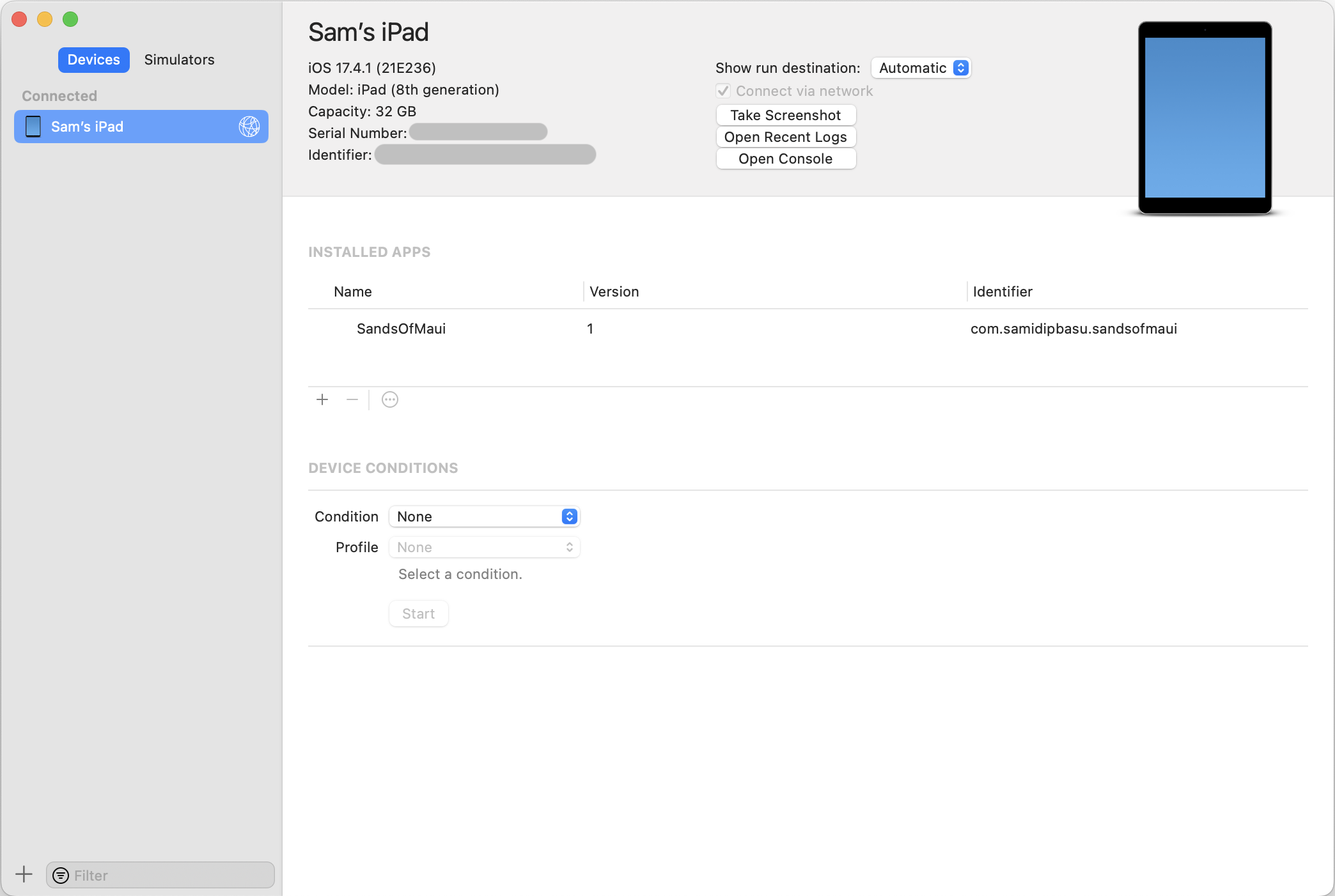Devices - Sam's iPad