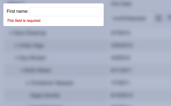 Error header
