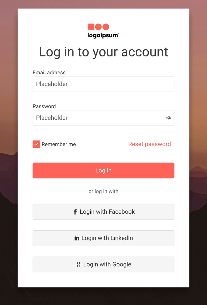 Login building block