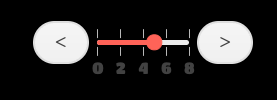 A screenshot of the Slider component using custom icons