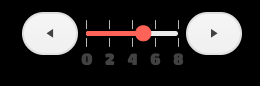 A screenshot of the Slider component using the default icons