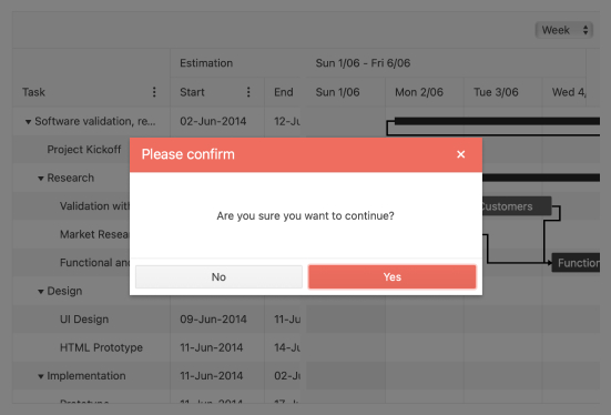 Telerik UI for ASP.NET Core Dialog - Header