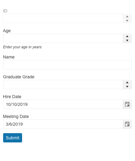 Telerik UI for Blazor Form AutoGenerated-Static