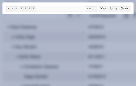 Toolbar Header