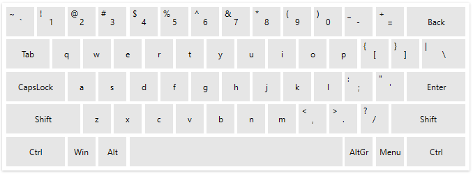 RadVirtualKeyboard compact RadVirtualKeyboard compact