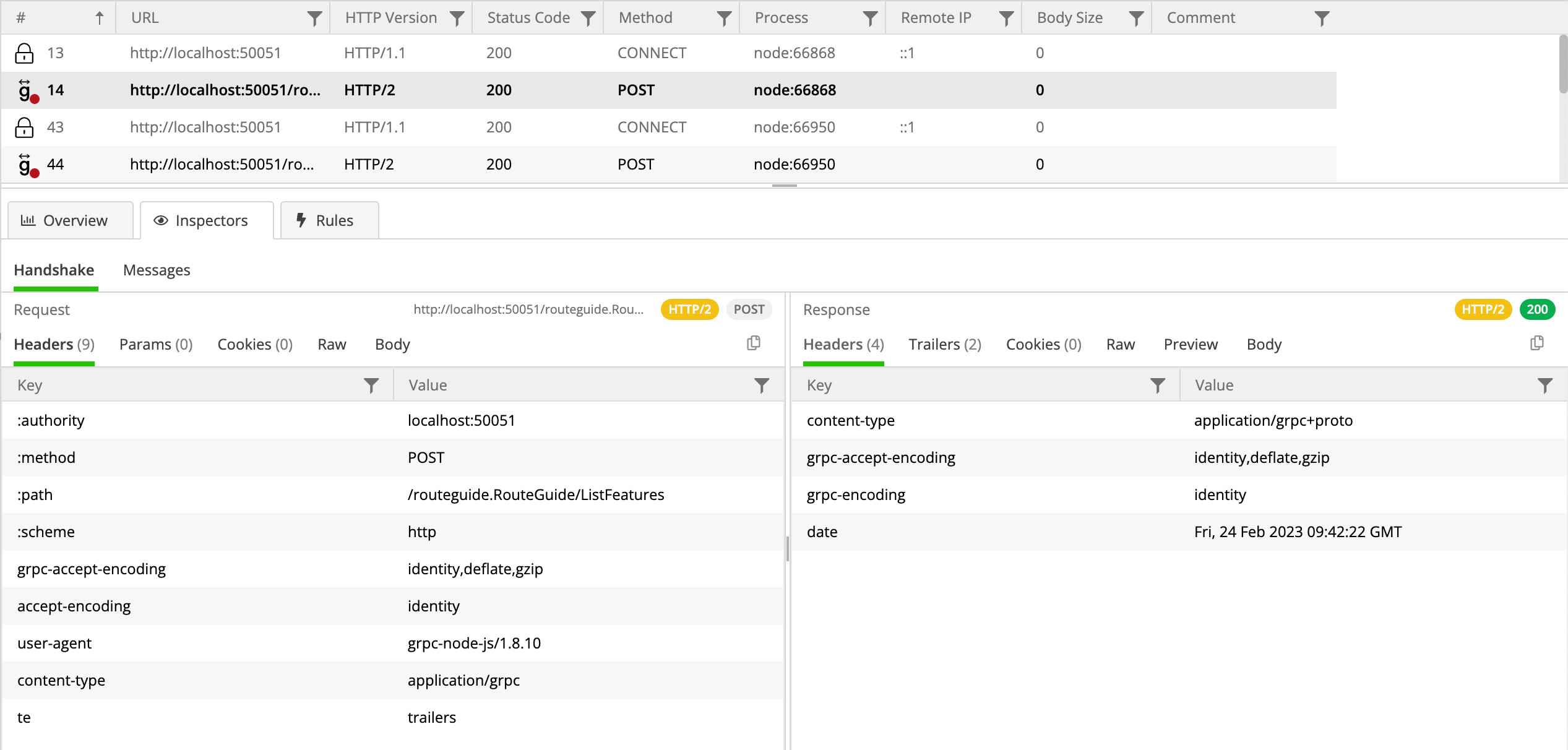 Fiddler Everywhere Captute grpc