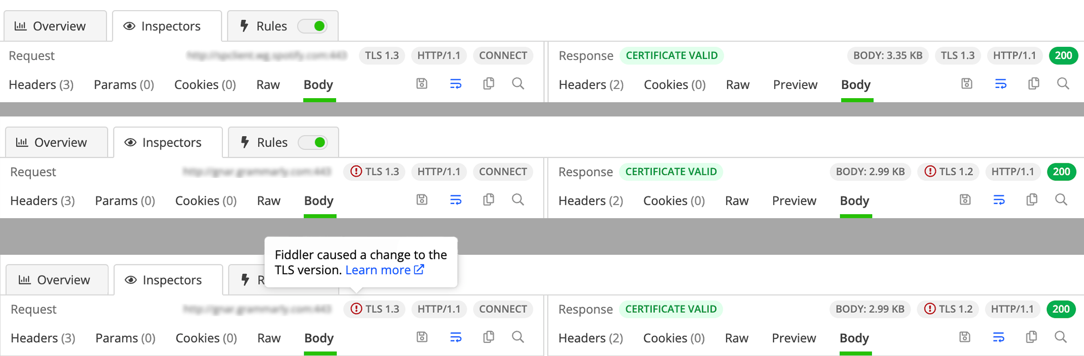 Fiddler Everywhere TLS 1.3 support