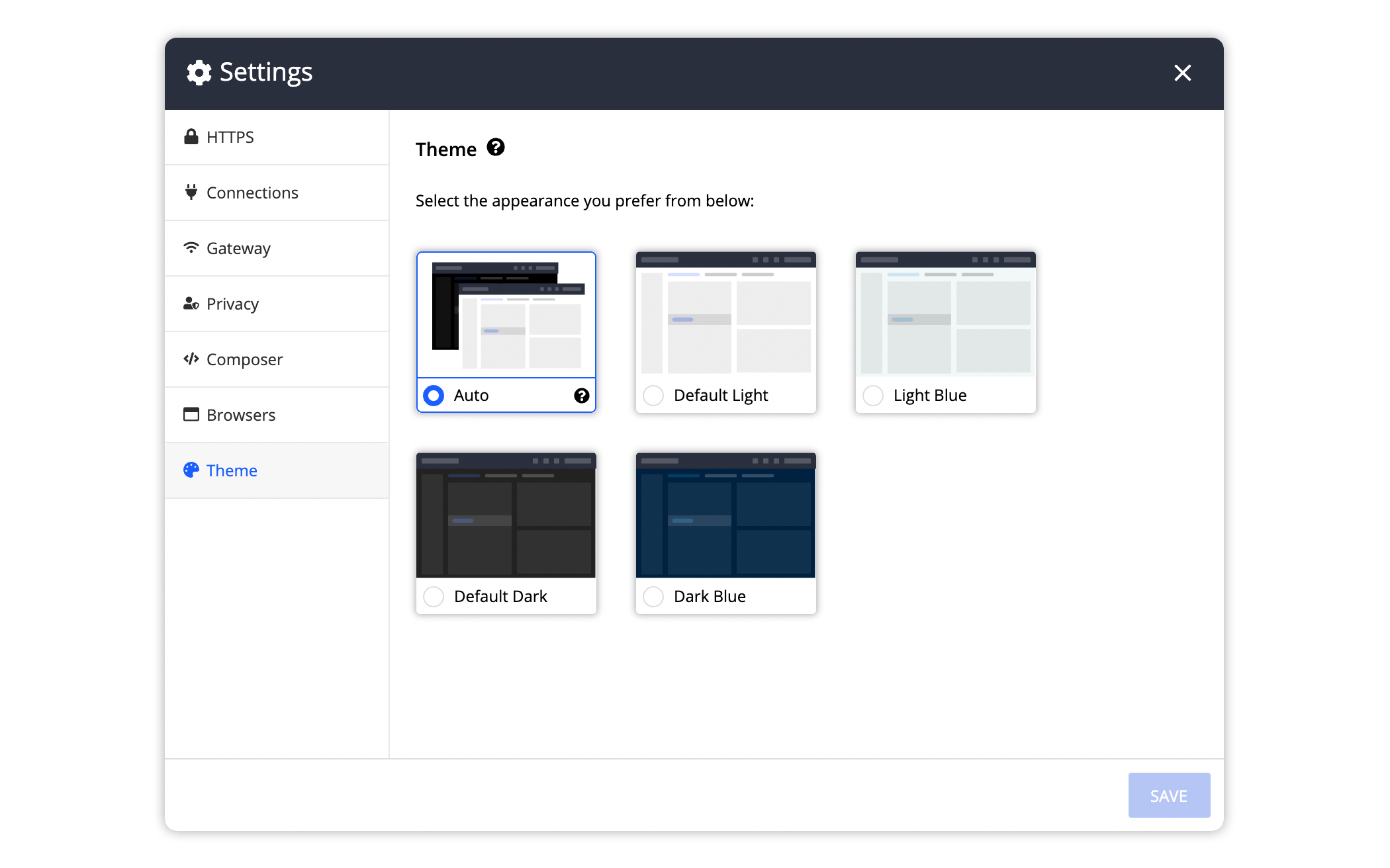 Theme setting