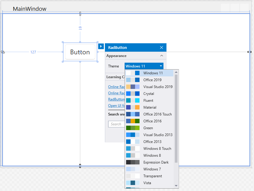 Set Windows 11 theme (StyleManager)