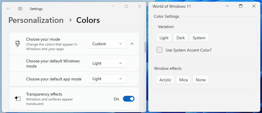 Windows 11 theme - System color variation