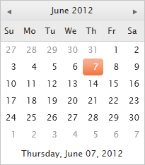 Calendar Widget with Value Configuration