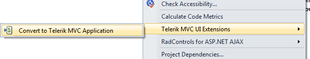 Telerik Visual Studio Extensions