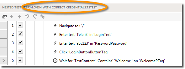 A test containing loging steps, no validation required
