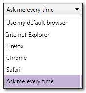 Preferred Browser setting