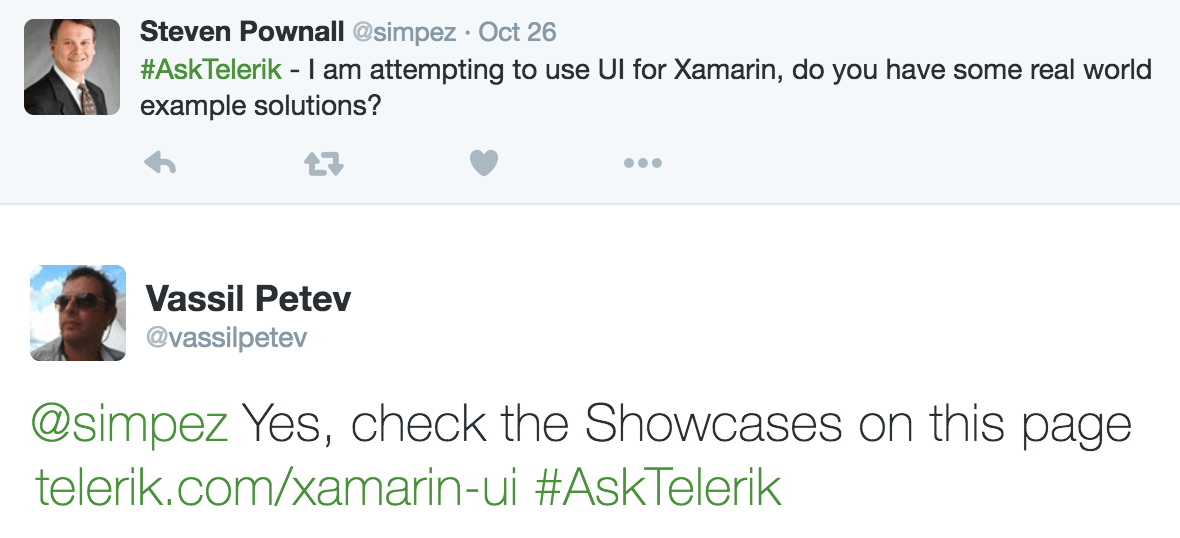 Steven Pownall Tweet from Telerik DevCraft R3 2016 Release Webinar