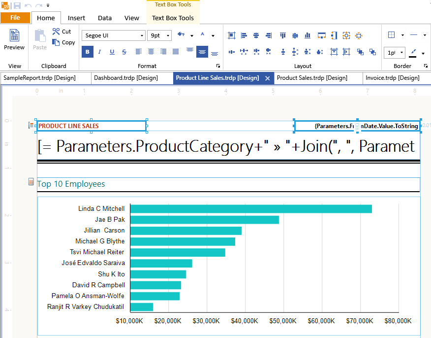 WYSIWYG Report Designer - Progress Telerik Reporting WYSIWYG Report Designer - Progress Telerik Reporting