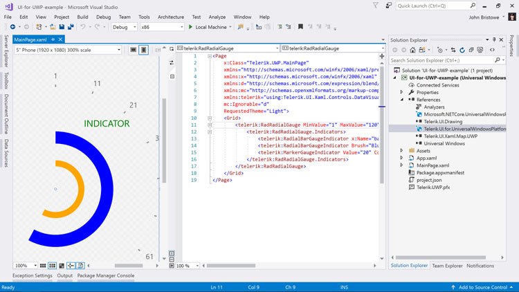 UI for UWP in Visual Studio UI for UWP in Visual Studio