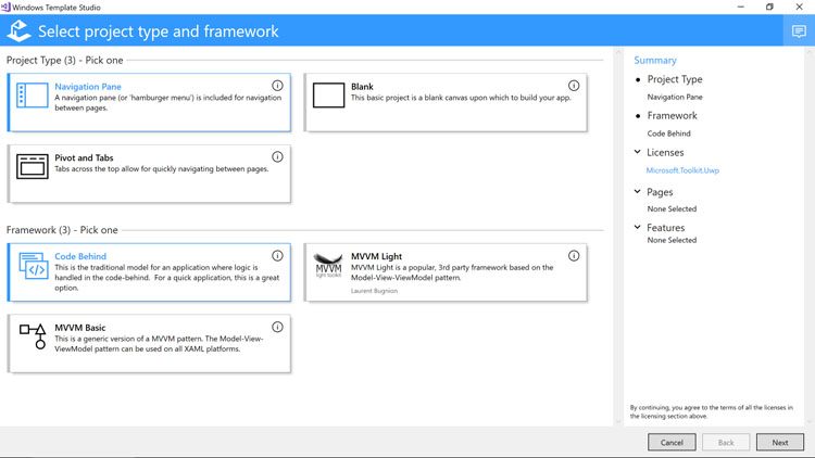 Windows Template Studio Windows Template Studio