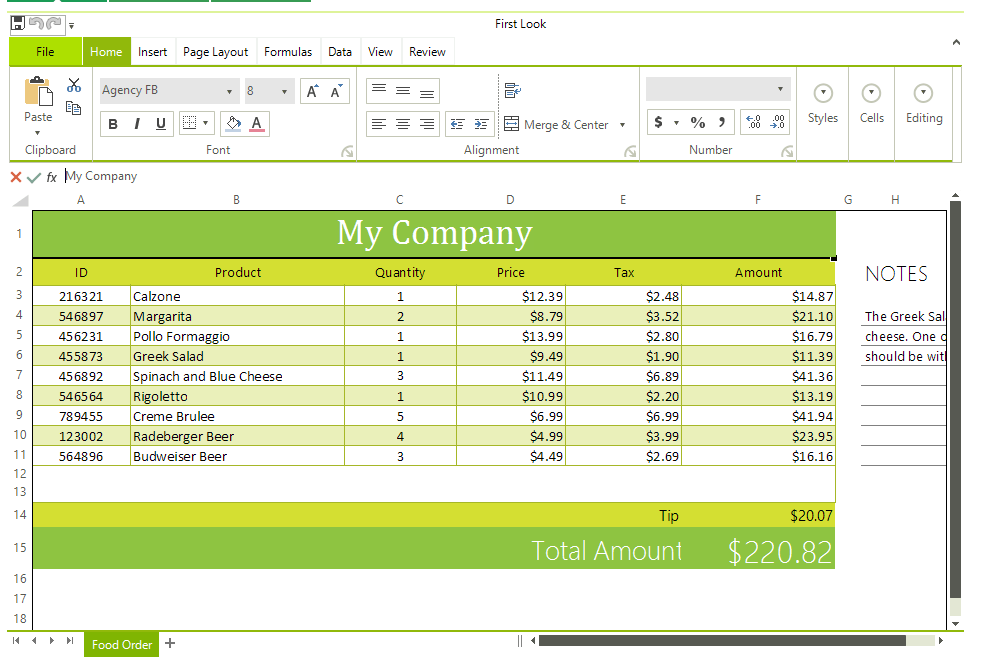 RadSpreadsheet