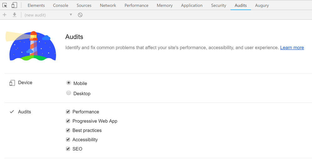 Audits in Chrome DevTools