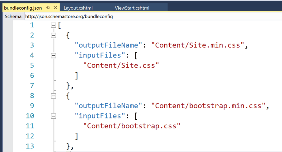 Sample configuration in Visual Studio