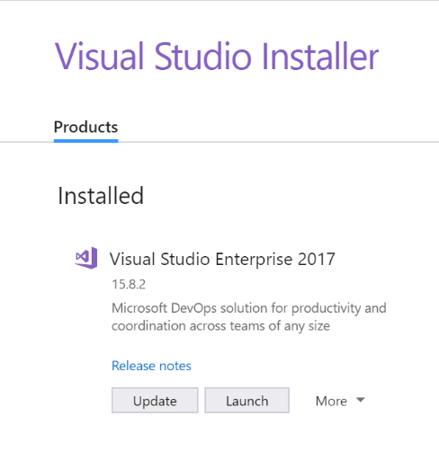 Visual Studio Installer Visual Studio Installer