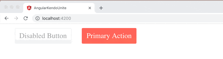 gif showing what the primary kendo ui button looks like