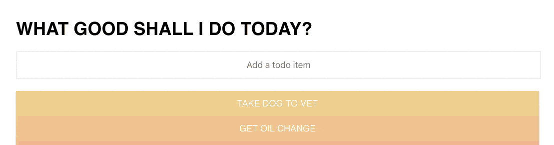 gif showing cross out effect on to do item hover