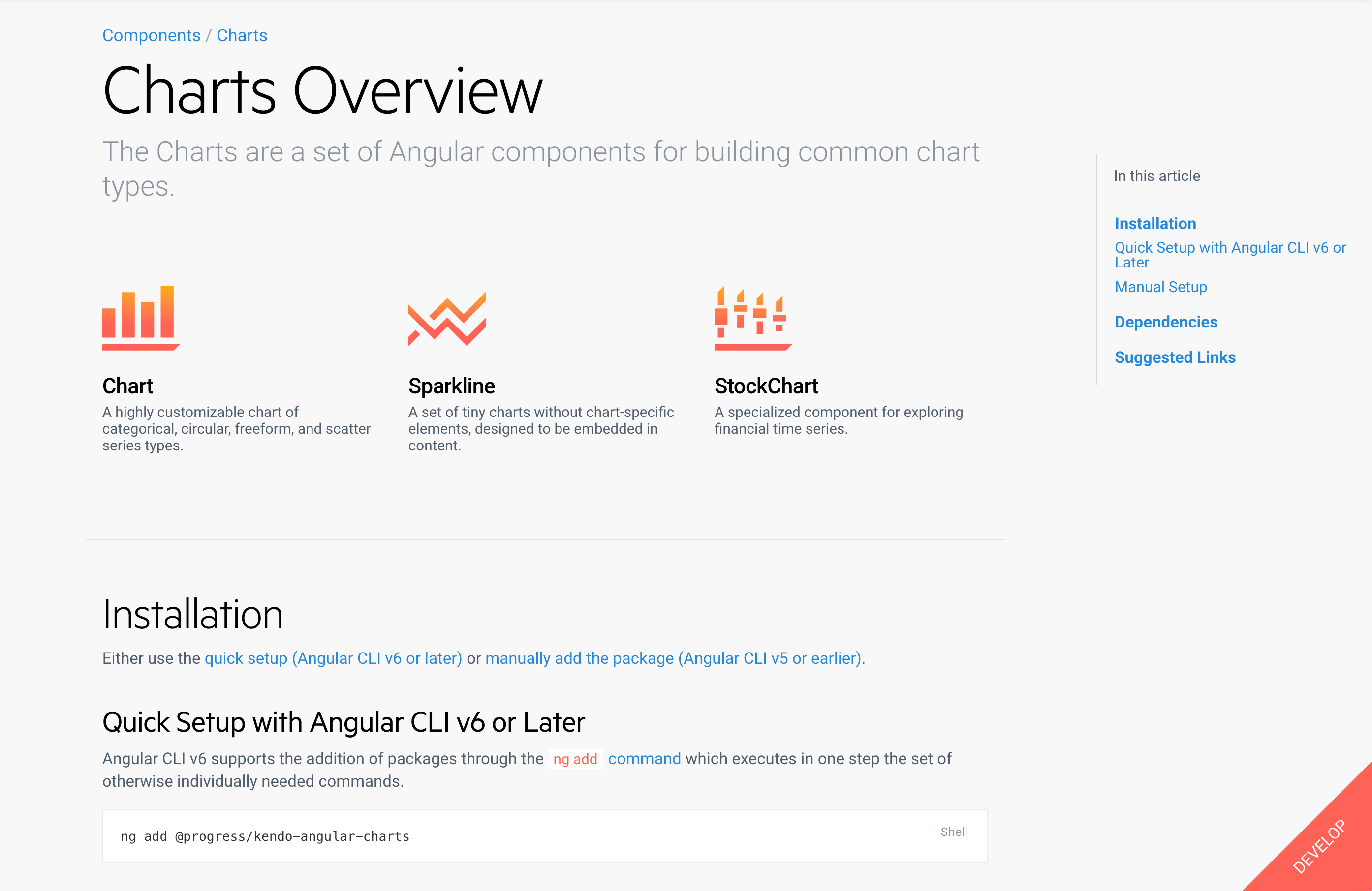 screenshot of our docs page with our charts