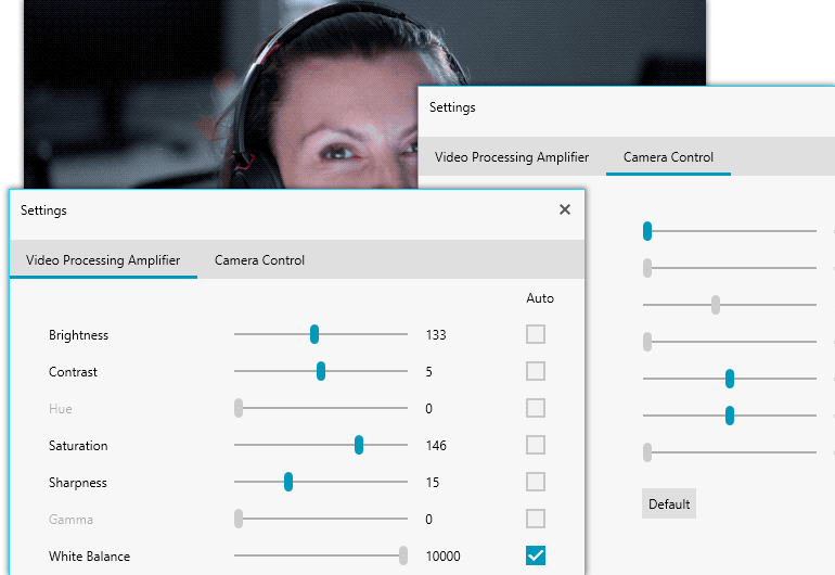 WebCam Settings Dialog WebCam Settings Dialog
